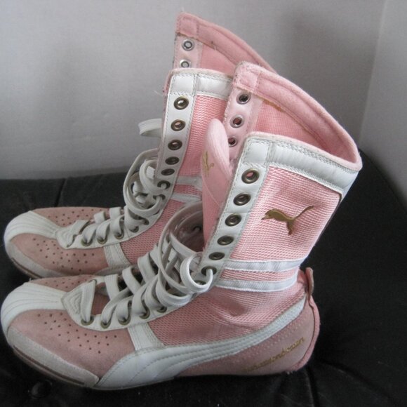 Pink Puma Schattenboxen Suede Sneaker Boots - Size 6 Ladies. - Picture 9 of 11